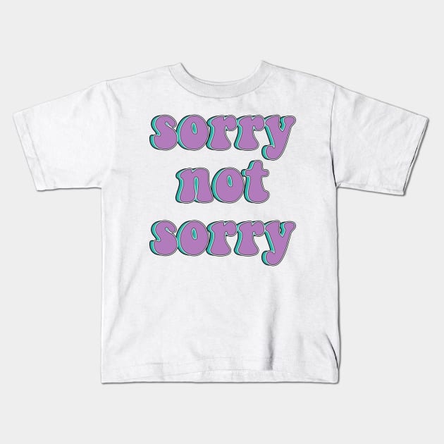 SIX Broadway - Sorry Not Sorry Kids T-Shirt by baranskini